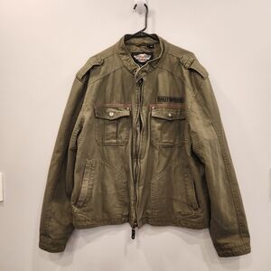 Harley-Davidson Utility Military Style Zip Up Jacket Men's 2XL